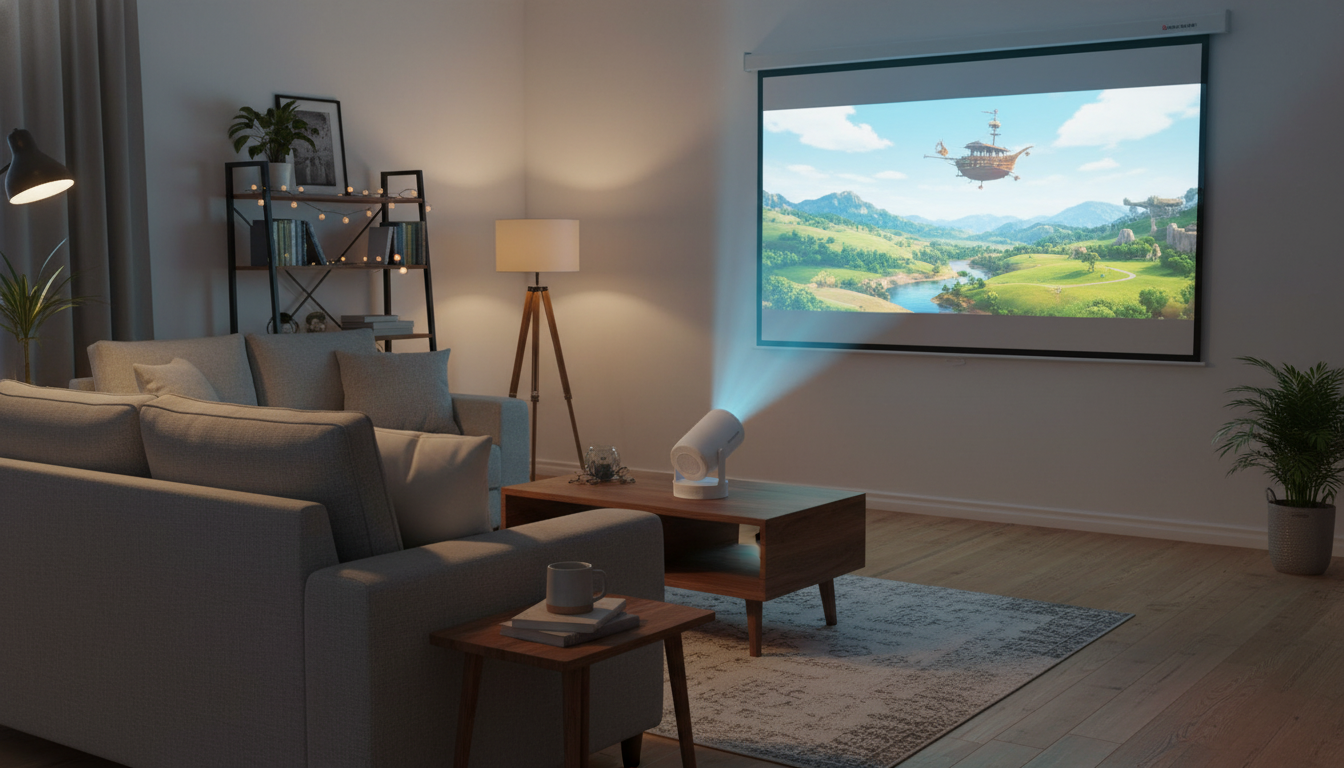 Best Mini Projector for Living Room Movie Nights (Bright Enough Even With Lights On)